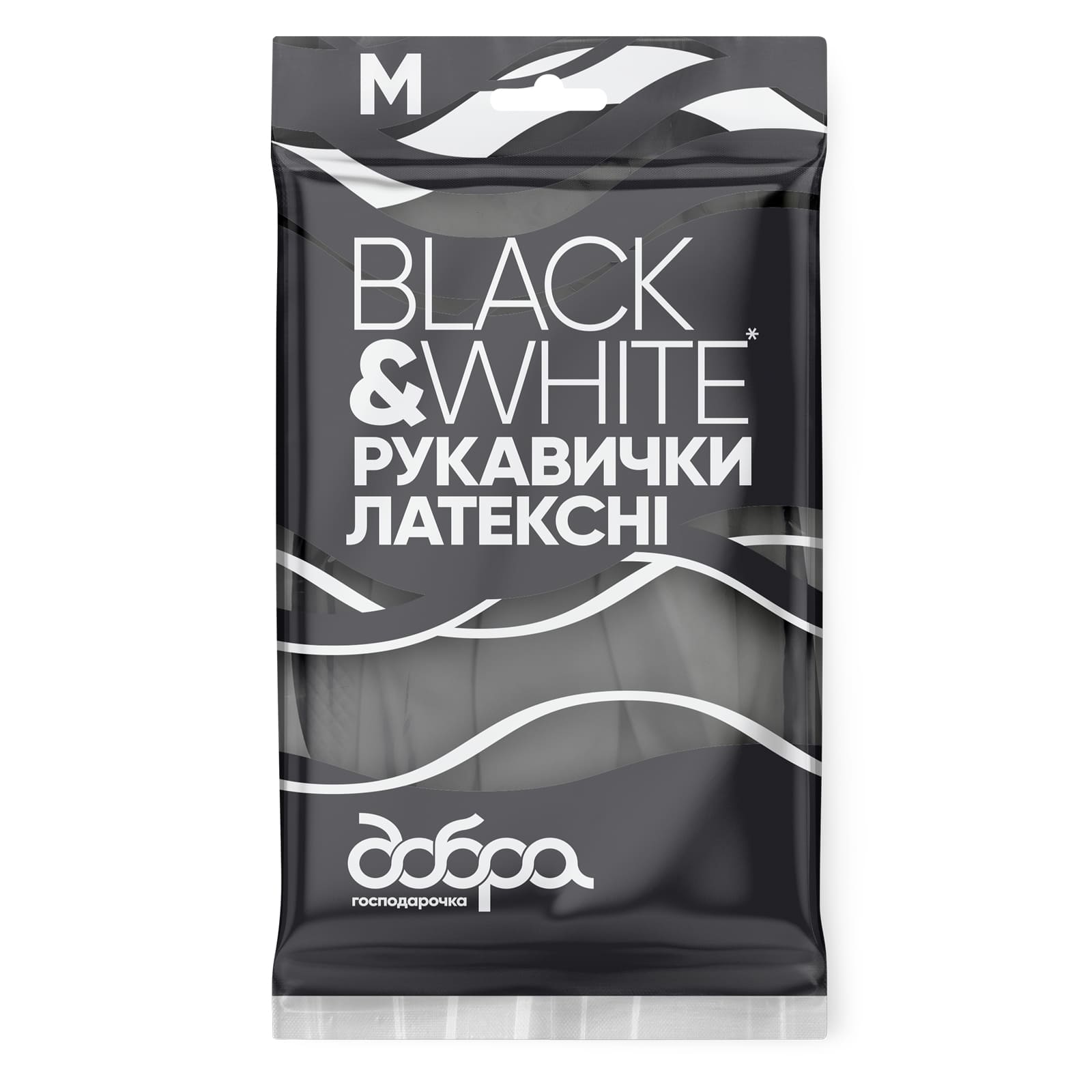 Латексні рукавички Black&White, розмір M